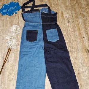 NWT Denim Suspenders/Spaghetti Strap Jumpsuit